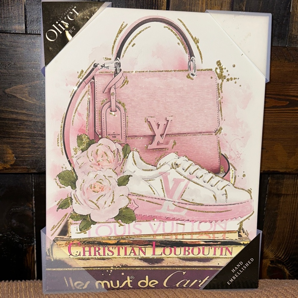 Pink and White Canvas Art